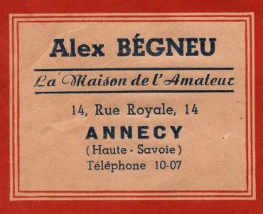 Pochette photos Alex Bégneu