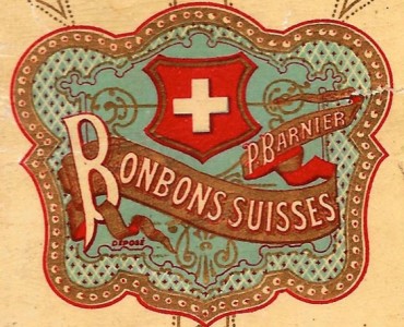 Calendrier 1897 Bonbons Suisses Barnier