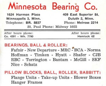 Buvard Minnesota Bearing Co