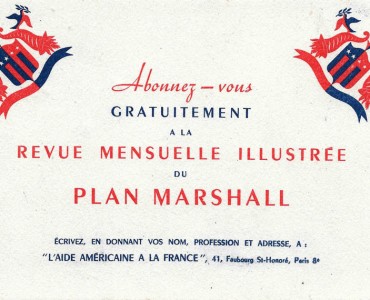 Buvard Revue du Plan Marshall