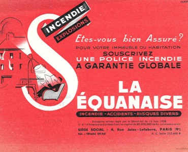 Buvard La Séquanaise Incendie 