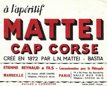 Buvard Mattei Cap Corse