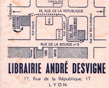 Buvard Librairie André Desvigne
