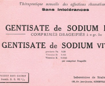 Buvard Gentisate de Sodium