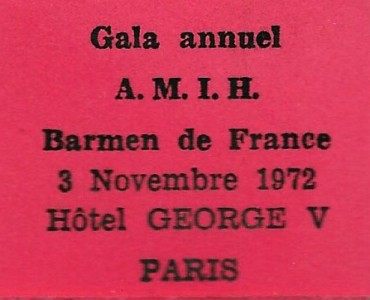 Pochette d'allumettes Barmen de France