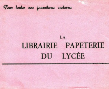 Buvard Librairie du Lycée Rodin