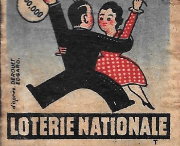 Boite d'allumettes Loterie Nationale