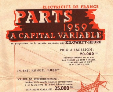 Pub Emprunt EDF 1959