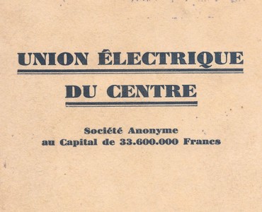 Buvard Union Electrique du Centre