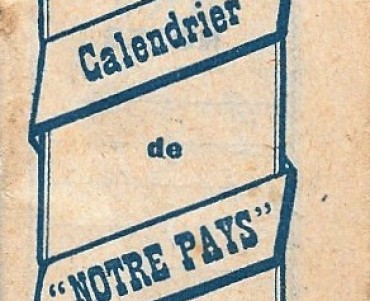 Calendrier 1919 Notre Pays