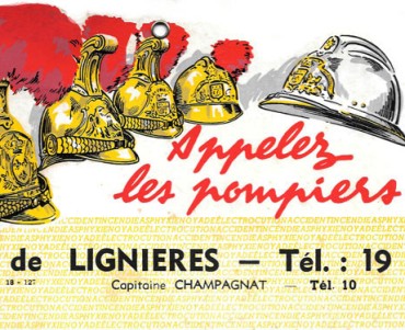 Calendrier 1959 Pompiers de Lignières