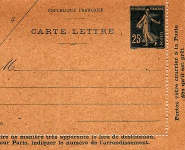 Carte-Lettre (Entier)