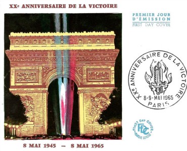 Enveloppe Philatélique XXe Anniversaire de la Victoire