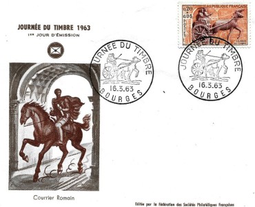 Enveloppe Philatélique Journée du timbre 1963