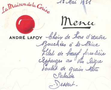 Menu André Lafoy