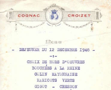 Menu Cognac Croizet