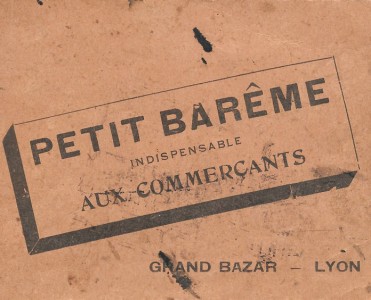 Barême des commerçants (01)
