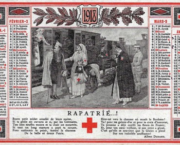 Calendrier 1918 Société de Secours aux Blessés Militaires