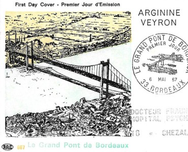 Enveloppe Philatélique Grand Pont de Bordeaux