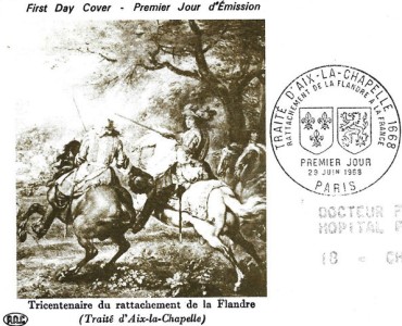 Enveloppe Philatélique Traité d'Aix la Chapelle