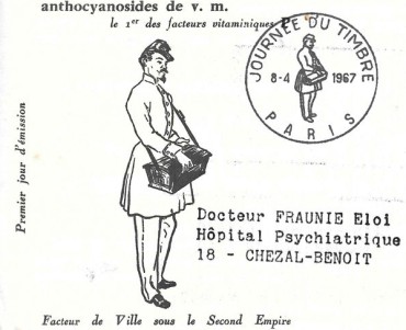 Enveloppe philatélique Journée du timbre 1967