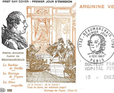 Enveloppe philatélique Beaumarchais