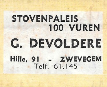 Boite d'allumettes G Devoldere