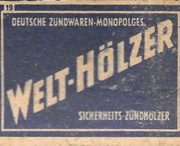 Boite d'allumettes Welt-Hölzer
