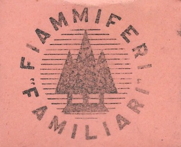 Boite d'allumettes Fammmiferi Familiari