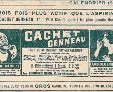Calendrier 1922 Genneau