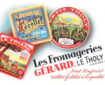 Buvard Fromageries Gérard