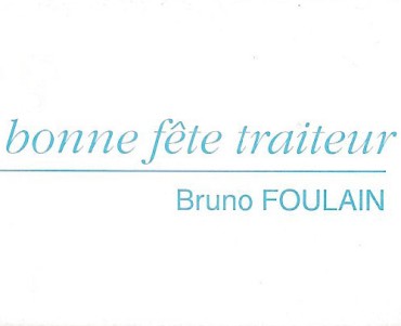 Boite d'allumettes Bonne Fête Traiteur Bruno Foulain