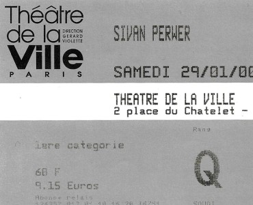 Billet d'entrée Concert Sivan Perwer 