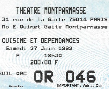 Billet d'entrée Cuisine et dépendances