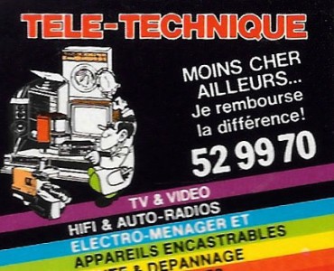 Pochette d'allumettes Télé-Technique