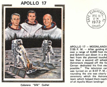 Enveloppe Philatélique Apollo 17