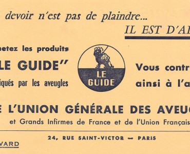 Buvard Union Générale des Aveugles