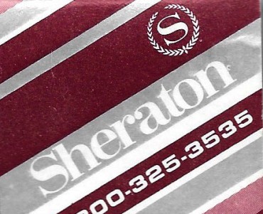 Pochette d'allumettes Sheraton