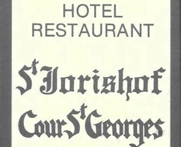 Boite d'allumettes St Jorishof Cour St Georges