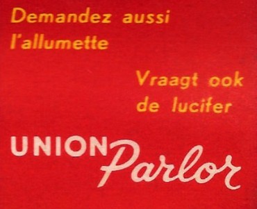 Pochette d'allumettes Union Parlor