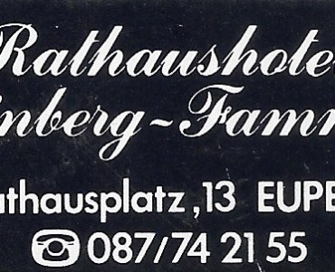 Boite d'allumettes Rathaushotel Weinberg Fammels