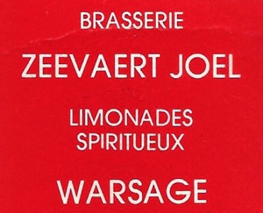 Pochette d'allumettes Brasserie Zeevaert Joël
