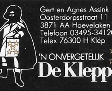 Boite d'allumettes Hotel De Klepperman