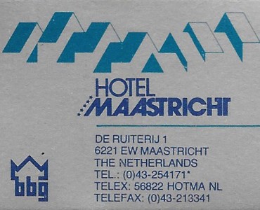 Boite d'allumettes Crowne Plaza Maastricht