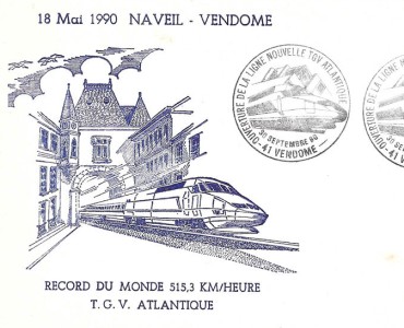 Enveloppe Philatélique TGV Atlantique