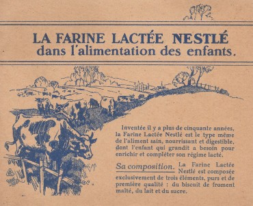 Notice Farine lactée Nestlé
