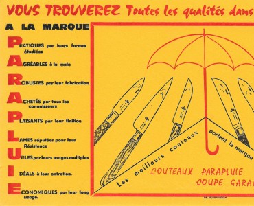 Buvard Couteaux Parapluie
