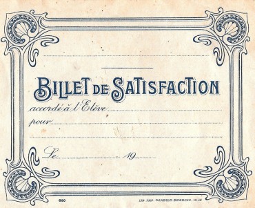 Billet de Satisfaction (01)