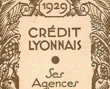Calendrier 1929 Crédit Lyonnais